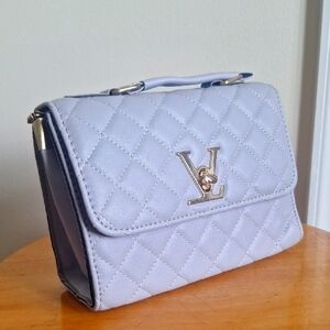 Purplish Gray Quilted Bag